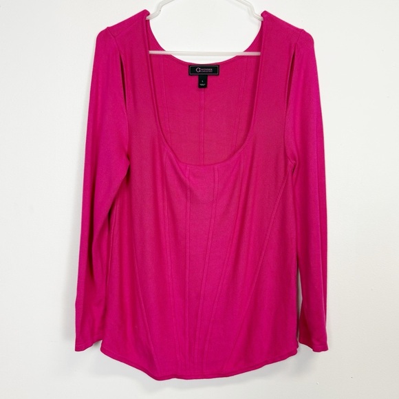C Wonder Sweater Womens Size Large Pink Scoop Neck Cutouts - Picture 1 of 9